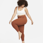 Nike Women's Zenvy Gentle-Support High-Waisted 7/8 Leggings (Plus Size) in Brown, Size: 0X | DV4911-246